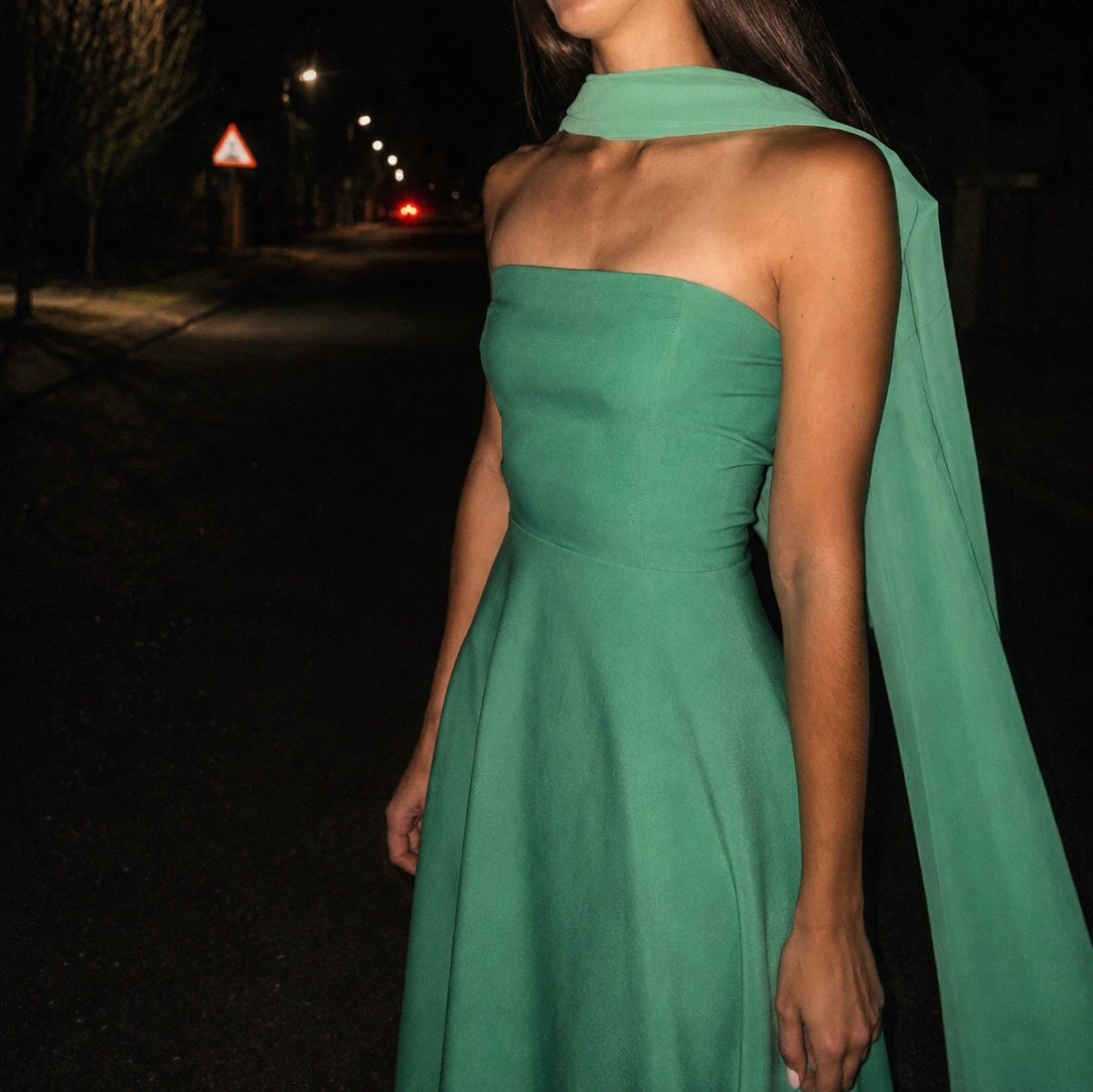 The green dress